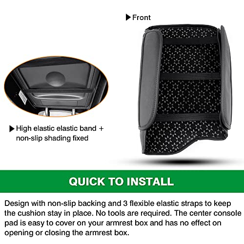 Custom Fit for Center Console Cover Hyundai Palisade 2020 2021 2022 2023 2024 2025 2026 Armrest Cover Center Console Pad PU Leather Armrest Seat Box Cover Protector with Pockets Storage Bag (For Hyundai Palisade 2020-2026)