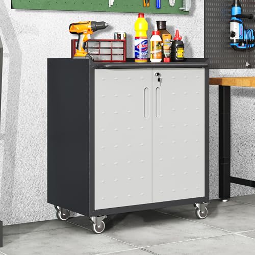 Garage Cabinets (Black/Grey / 2 Doors)
