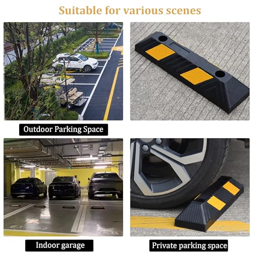 4 Pack 21" Rubber Parking Curbs (21in (4-Pack))