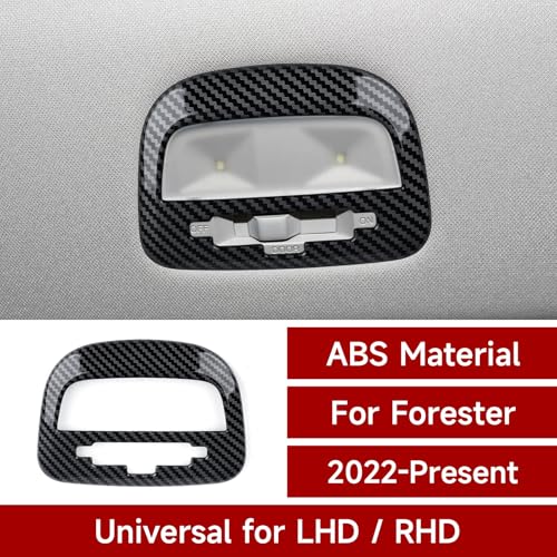 Rear Roof Reading Light Lamp Cover Trim Decal Only for 2022 2023 2024 2025 2026 Subaru Forester Accessories ABS Carbon Fiber Stickers (Rear Roof Reading Light Decal)