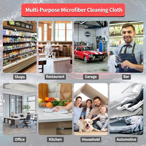 White Microfiber Cleaning Cloths (White / 100 Pack)