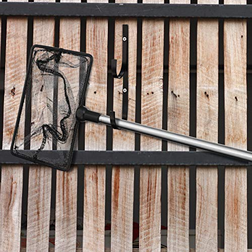 6 Pieces Pool Pole Hook Hanger Swimming Brackets Pool Hook (Black)