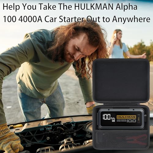 Hard Case for HULKMAN Alpha100 Jump Starter (Black / for Alpha100)
