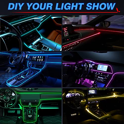 8 in 1 RGB Interior Car LED Strip Lights (8)