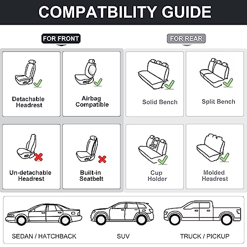 Car Seat Covers Full Set (Black / Full Set)
