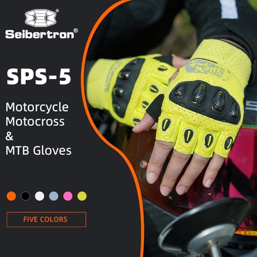 SPS 5 Unisex Touchscreen Road Racing Motorcycle MTB Sports Gloves Also fit BMX MX ATV Mountain Bike Bicycle Cycling Off (Yellow SPS-5 / XL Youth)