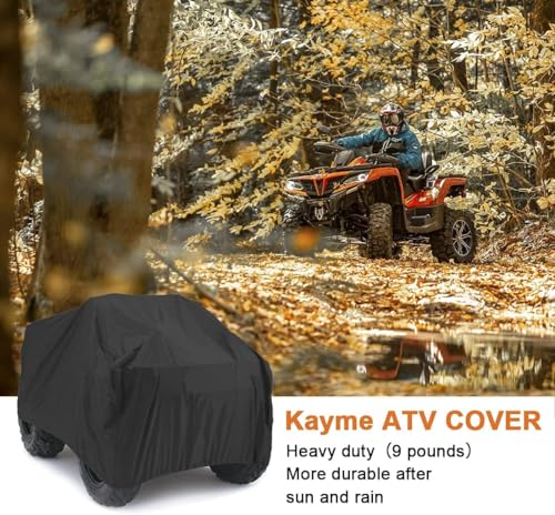 ATV Cover Waterproof Heavy Duty All Weather (XXXL- ( 100 x 43 x 48 Inch) / Black)