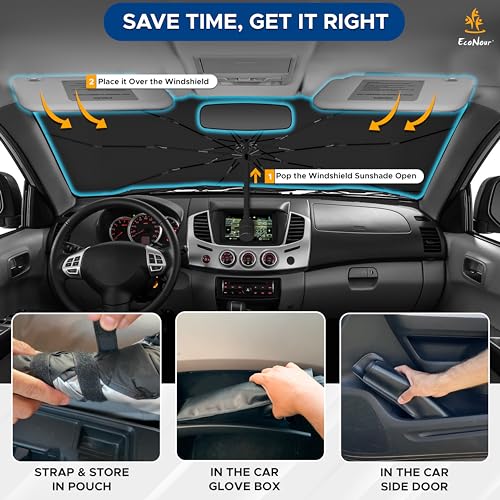 Car Windshield Sun Shade (Medium)