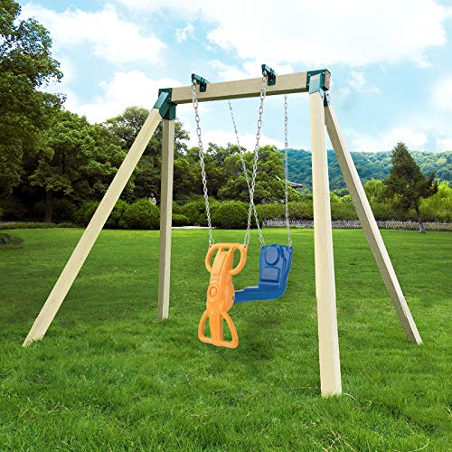A Frame 2 Brackets Swing Set Bracket with Mounting Hardware (End Brackets(2Pcs-Green))