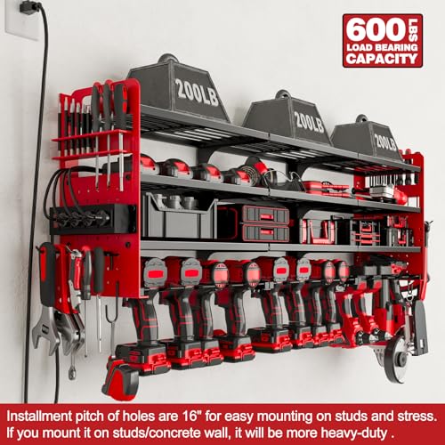 Power Tool Organizer Wall Mount (Red)