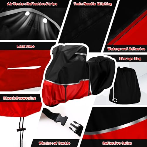 Motorcycle Cover Fits Honda Rebel 300 500 1100 Shadow 750 VTX 1300C (Honda Cruiser)