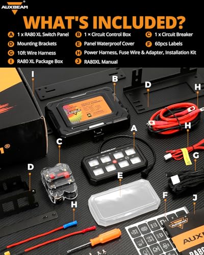 8 Gang Switch Panel RA80XL 5In Large Easy Control of Add‑On Devices (RA80 XL RGB Switch Panel)