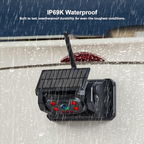 2 Magnetic Wireless Backup Camera with 7'' HD 1080P DVR Monitor System (2CAM / Black)