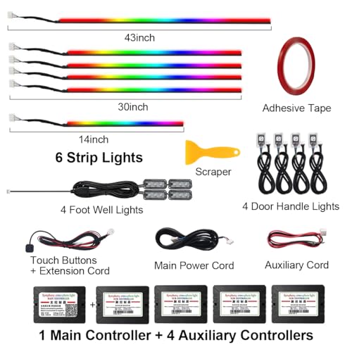 Dreamcolor Interior Car Strips Lights (Dreamcolor 14 in 1)