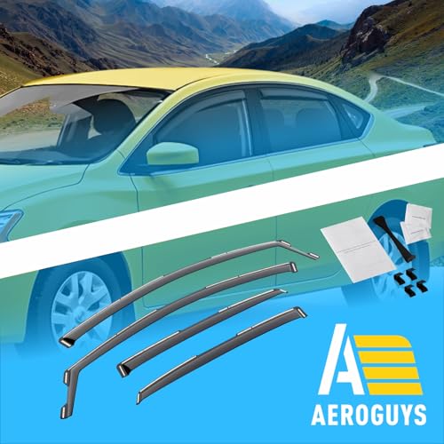Extra Durable Window Deflectors in (For Nissan Sentra 13-19 Sedan)