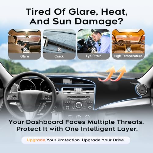 Black Dash Cover for 2010 (51.58*25.19(Mazda 3 10-13 ))