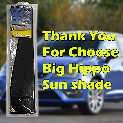 Front Car Sun Shade Windshield (Black / 55.16 x 27.5 inches)