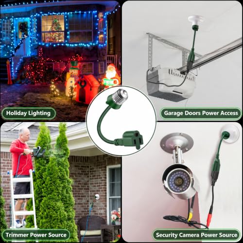 1pcs 3 Outlet Light Socket Adapter (Green)