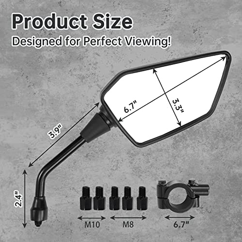 ATV Mirror Side Rearview Mirrors for Bike Motorcycle Scooter