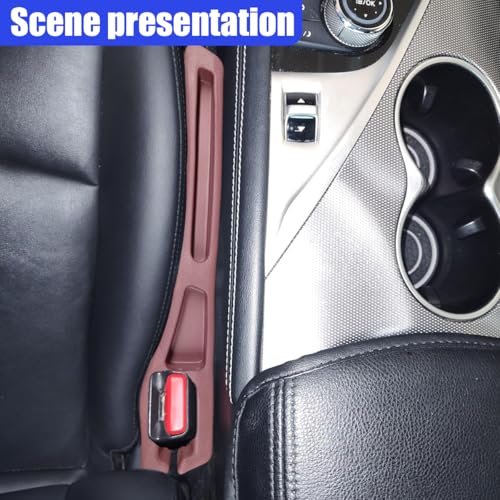 2PCS Car Seat Gap Filler Organizer (Red)