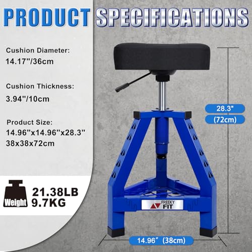 Adjustable Shop Stool (Blue/24.4-28.3 Inch)