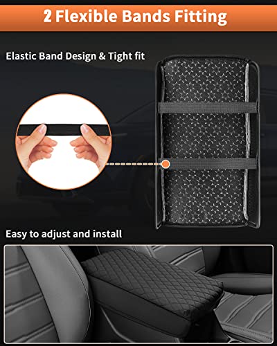 Center Console Cover for Honda CRV 2026 2025 2024 2023 Accessories CRV Armrest Cover Center Console Cushion Pad Leather Miiddle Console Lid Arm Rest Seat Box Cover Protector Anti (Size for Honda CRV 2023-2026)