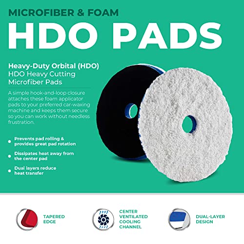 HDO Heavy Cutting Microfiber Pad (6.5" / 2 Pack Heavy Cutting Pad)