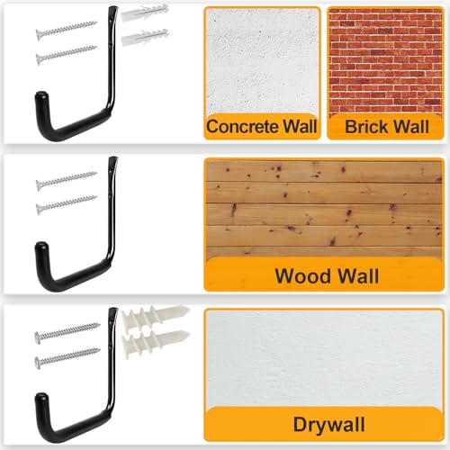 10" Garage Organization Wall Hooks (10''-4pcs)