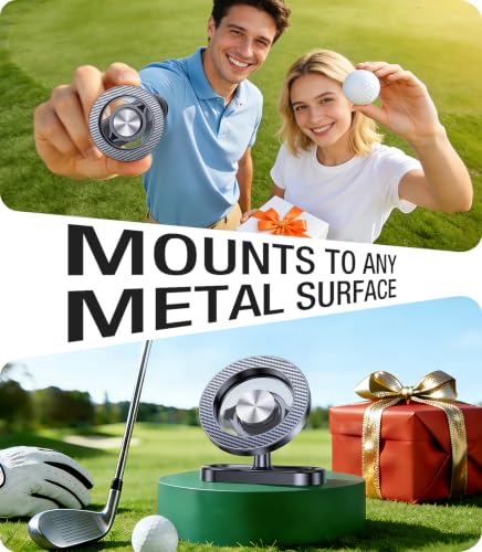 Magnetic Golf Cart Phone Holder【Strong Magnets】Magnetic Phone Holder for Golf Cart Phone Mount for iPhone 17 Fits GPS EZGO Club Car Yamaha Golf Accessories Gifts for Men Husband (Matte Black)