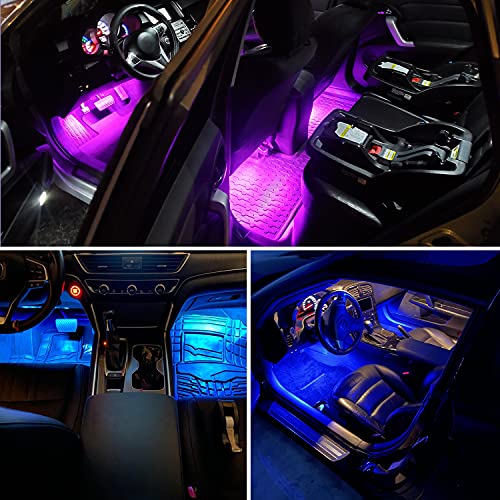 Car Interior Lights with APP Control 16 Million RGB Colors Strip Lights with Music Sync Mode and Multiple Scene Options for Cars Trucks SUVs (LED Strip Lights - APP)