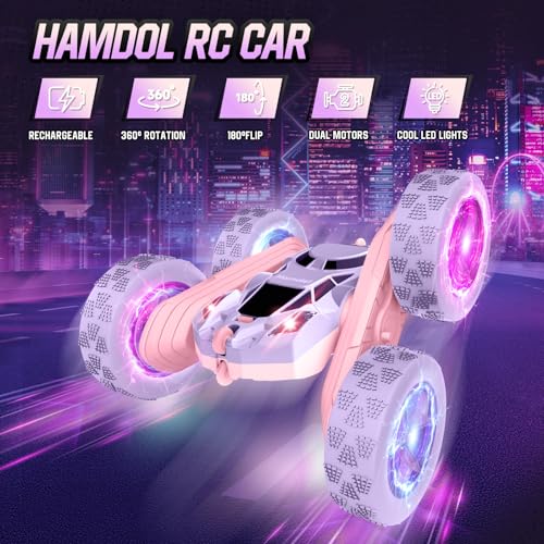 Remote Control Car (Pink&purple / Glow (Headlights & Wheel Lights))
