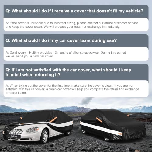 10 Layers Sedan Car Cover Custom Fit for Buick Lucerne (Black Gray / Custom Fit for Buick Lucerne)
