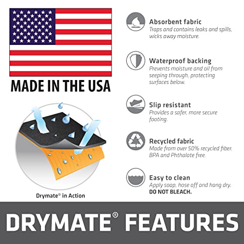 XL Oil Spill Mat Premium Absorbent Oil Pads USA Made 36"x59" 12Pack (36" x 59" (12-Pack) / Charcoal)