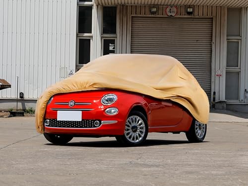 Heavy Duty Car Cover Compatible with 2007 (Custom Fit Fiat 500 / brown)