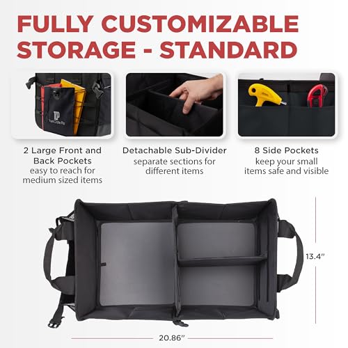 Car & Vehicle Trunk Organizer for SUV (Standard / Black)