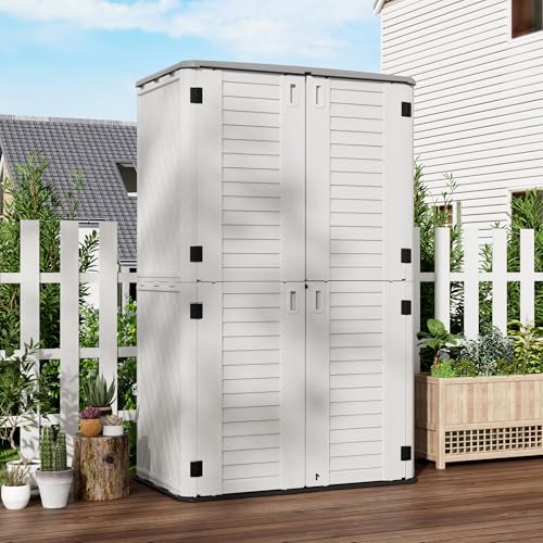 Outdoor Storage Cabinet Waterproof (White-66Cu.ft)
