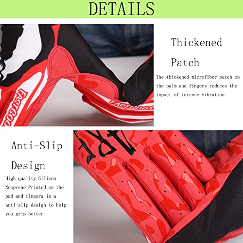 Dirt Bike Motorcycle Gloves (XX-Large / Red/Black)