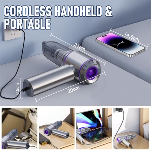 Car Vacuum Cordless Mini Handhled 4 (Purple)