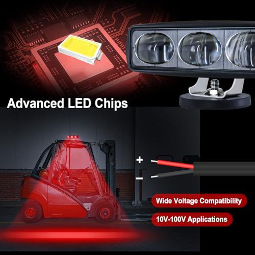 LED Red Line Forklift Safety Light for Warehouse Hazard Warning (Red)