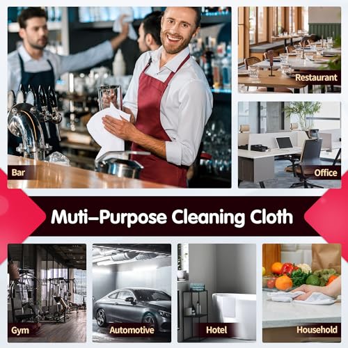 White Microfiber Cleaning Cloth (8pk / White)