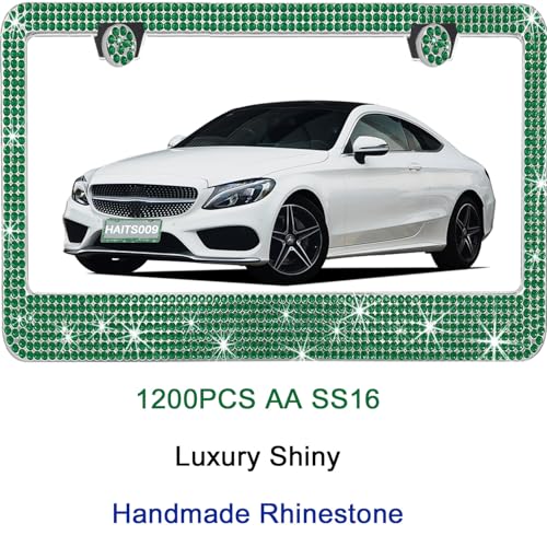 2 Pack License Plate Frames for Women (Green(2PCS))