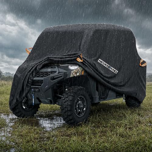UTV Cover Heavy Duty Ranger Cover Waterproof 4 (L: 154"Lx 67"Wx 76"H (Double row seats))