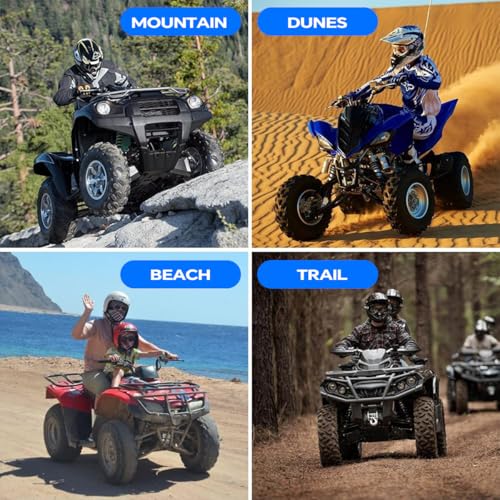 ATV Cover 300D Waterproof Heavy Duty 4 Wheel Quad Cover up to 82" (black(Upgrade) / XL:82.68"L x 47.24"W x 45.28"H)