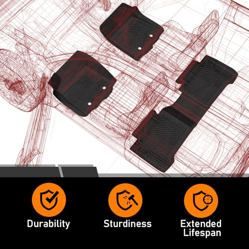 TPE Floor Mats 3PCS Compatible with Honda Accord Sedan 2018 (18-22|Fit Honda Accord|3PCS)