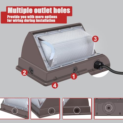 120W 4 Pack LED Wall Pack (NO photocell)