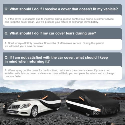 10 Layers Sedan Car Cover Custom Fit for Mercedes (Black Gray / Custom Fit for Mercedes-Benz S-Class)