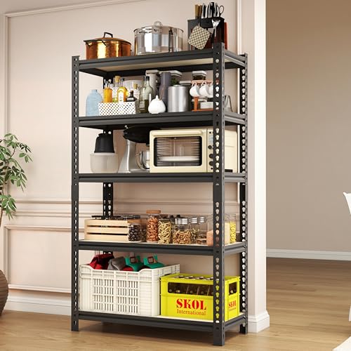 2000LBS Storage Shelves 5 Tier Garage Shelving Heavy Duty (5T 35.8" W x 15.8" D x 72" H)