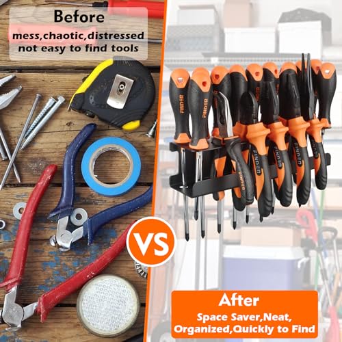 Screwdriver Organizer Rack Heavy Duty (Black Screwdrivers Holder)