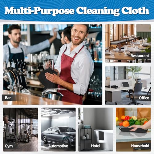 Microfiber Cleaning Cloth (24PK / Black)