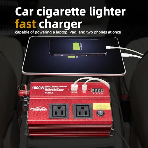 Car 1000w Inverter (1000W / Red)